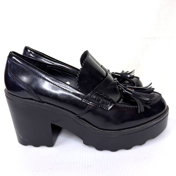 MOSSIMO Reagan Platform‎ Loafers Women's 10 Chunky Academia Whimsigoth Y2K Goth - Picture 3 of 14